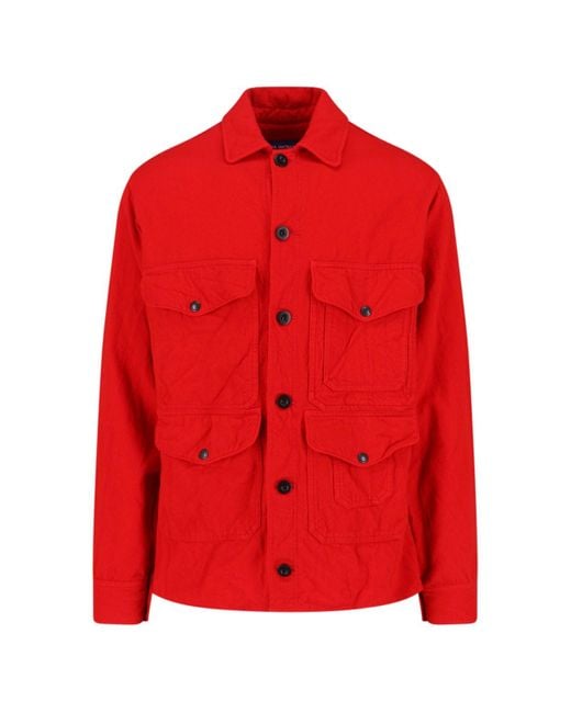 Junya Watanabe Red Wool Blend X Filson Deck Jacket for men