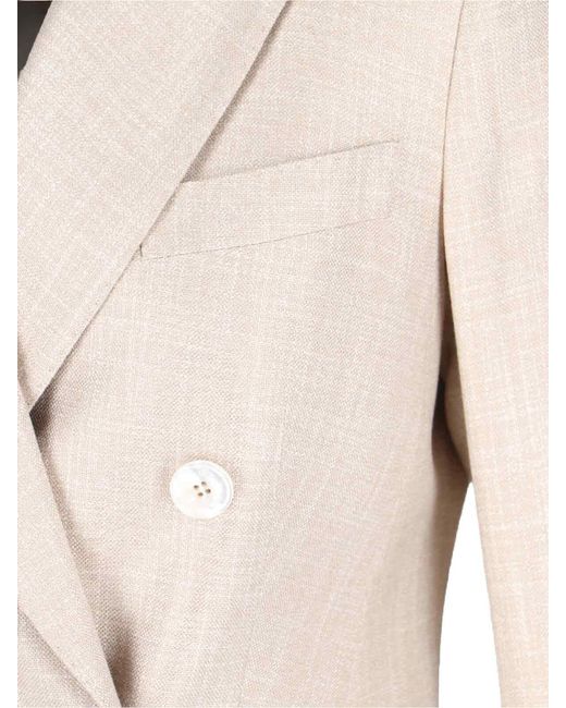 Kiton Natural Double-Breasted Blazer