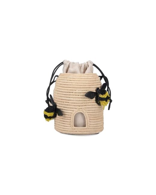 Borsa Secchielllo "Beehive" di Loewe in White