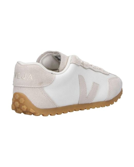 Veja White Low-Top Lace-Up Sneakers