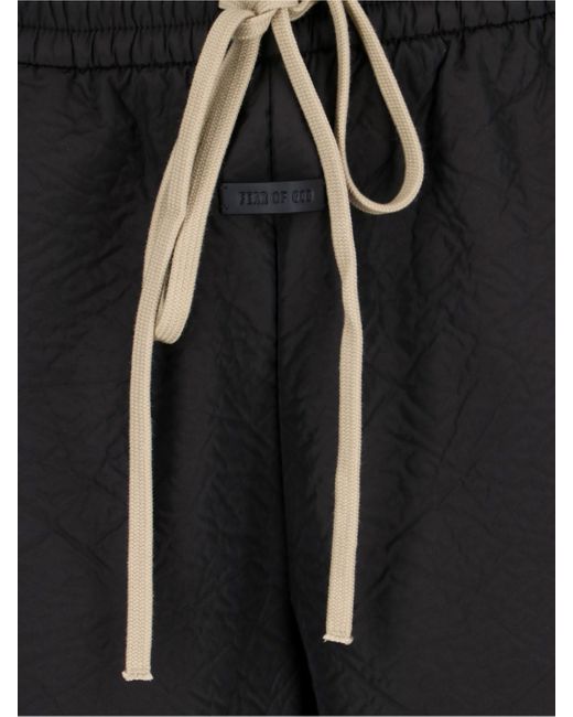 Fear Of God Black Trousers With Textured Finish for men