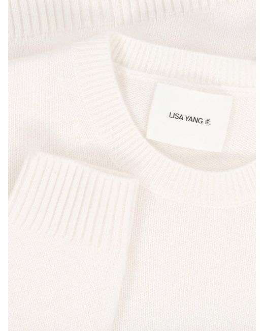 Lisa Yang White Cashmere Sweater "Mable"