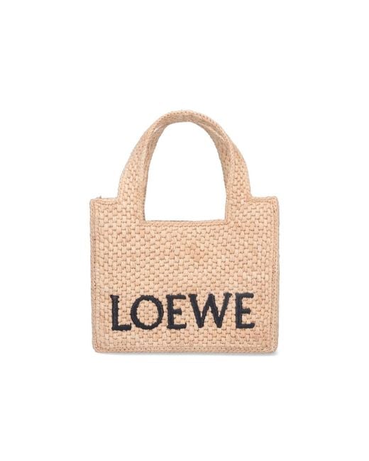 Loewe White Mini Logo Tote Bag