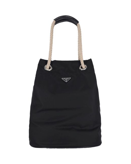 Borsa Tote Media "Mariner" di Prada in Black da Uomo