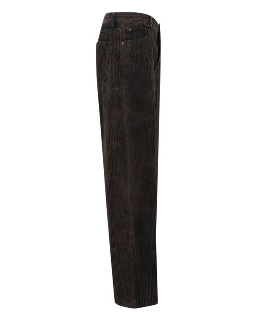 FRAME Black Tailored Trousers With Mid-Rise Waist