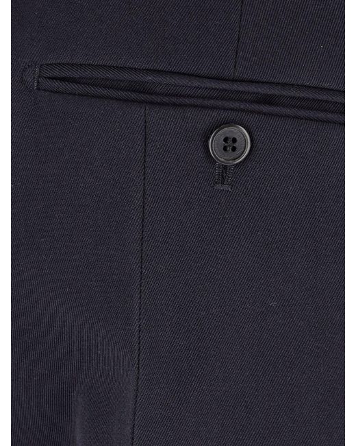 Prada Blue Tailored Wool Trousers for men