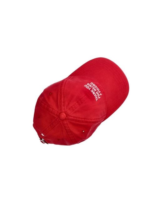 AMI Red Cotton Baseball Cap