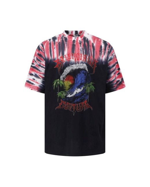Balenciaga Black T-Shirt "Extreme Tie Dye" for men