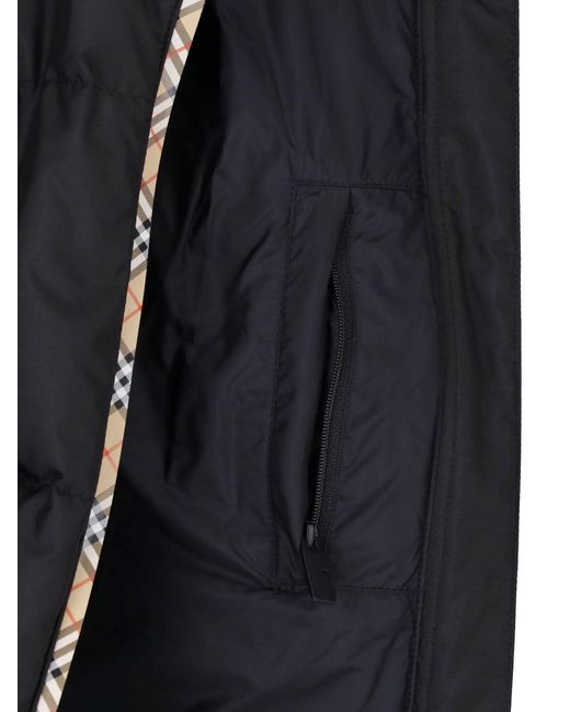 Burberry Blue Down Jacket "Check"
