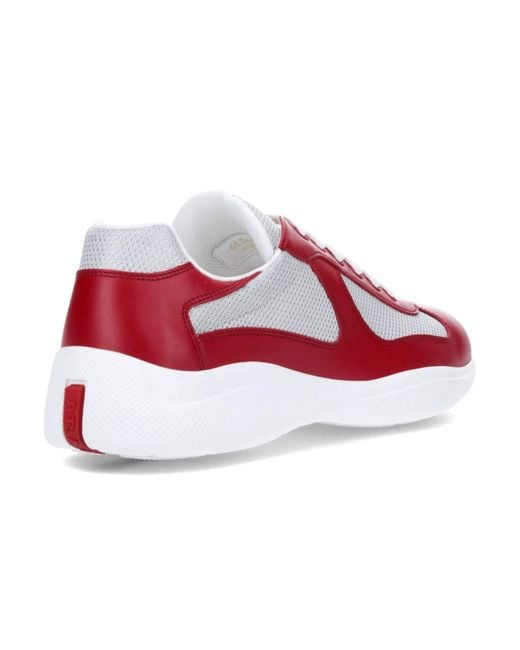 Prada Red 'america's Cup' Sneakers for men
