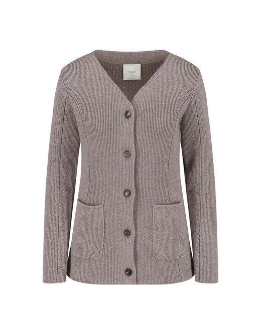 Malo Gray Cashmere Cardigan