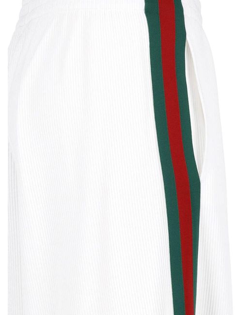 Gucci White Sweatpants "Web"