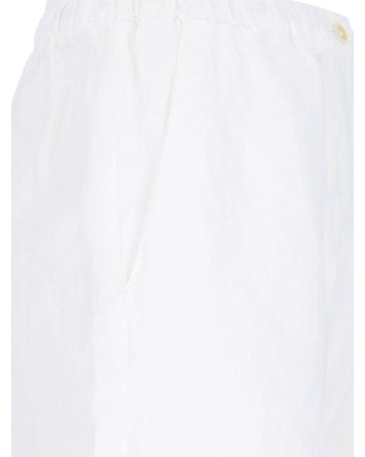 Finamore 1925 White Silk And Cotton Shorts