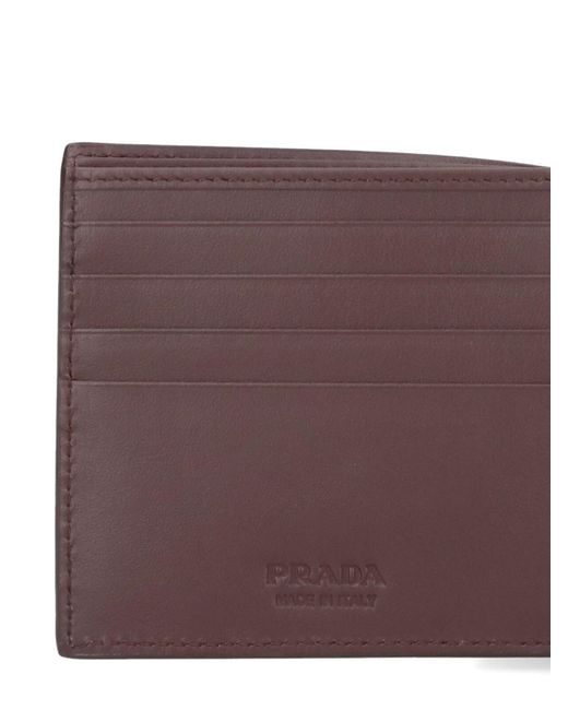 Prada Purple Bi-Fold Logo Wallet for men