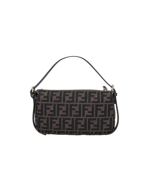 Fendi Black Shoulder Bag "Zip Top"