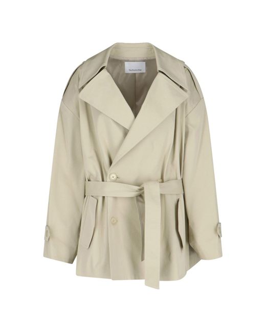Frankie Shop White 'Zurich' Oversize Trench Coat
