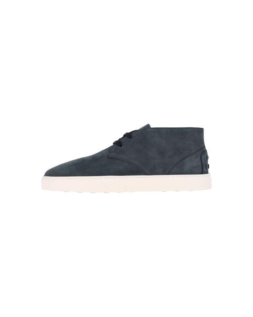Tod's Blue Suede Sneakers for men
