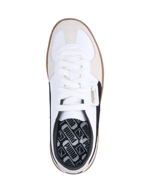 PUMA White 'palermo Lth' Sneakers