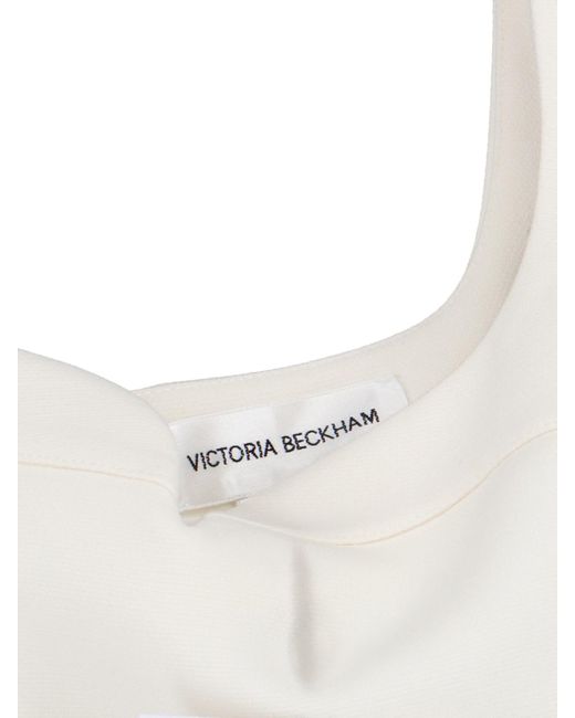 Victoria Beckham White Shift Midi Dress
