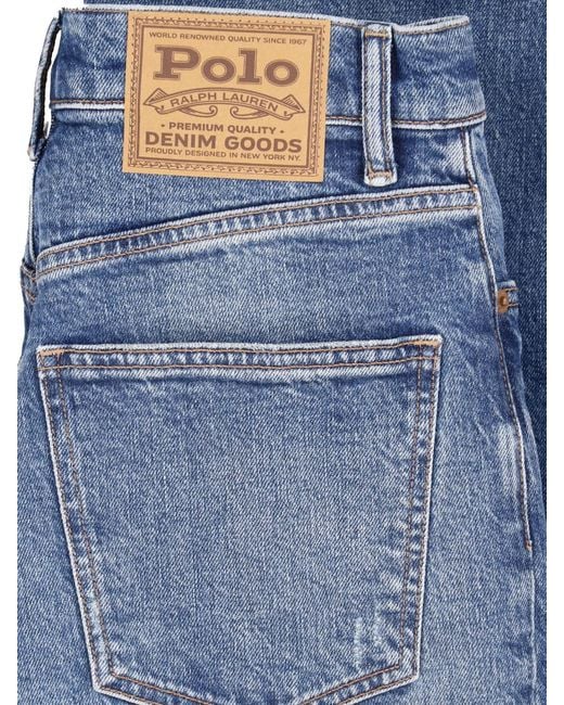 Polo Ralph Lauren Blue High-Rise Flare Jeans