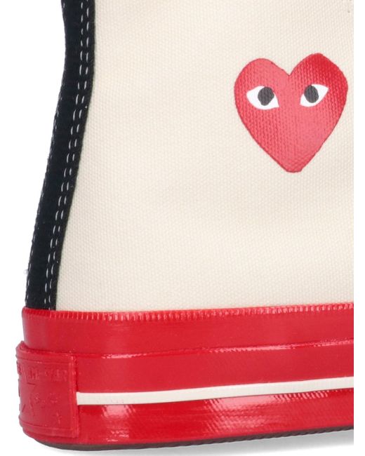 COMME DES GARÇONS PLAY Red X Converse 'Chuck 70' High Top Sneakers