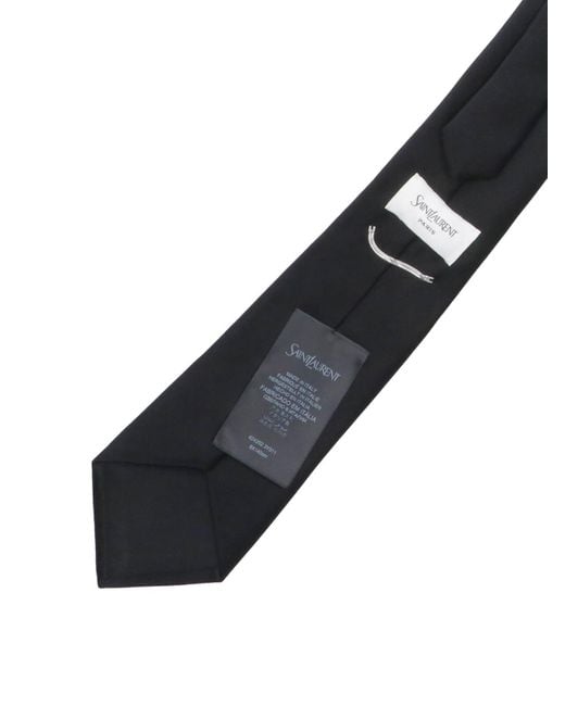 Cravatta In Seta di Saint Laurent in Black