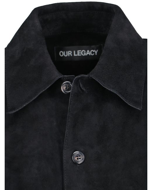 Our Legacy Black Suede Shirt for men