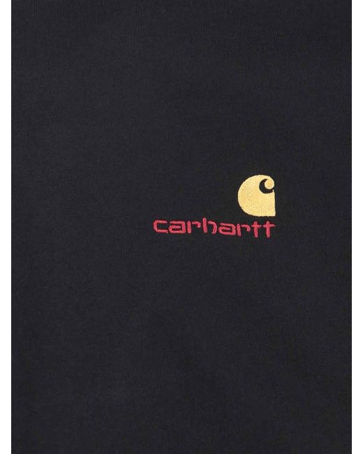 Carhartt Blue 'american Script' T-shirt for men