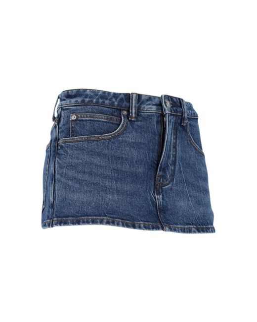 Gonna Mini "Skort" di Alexander Wang in Blue
