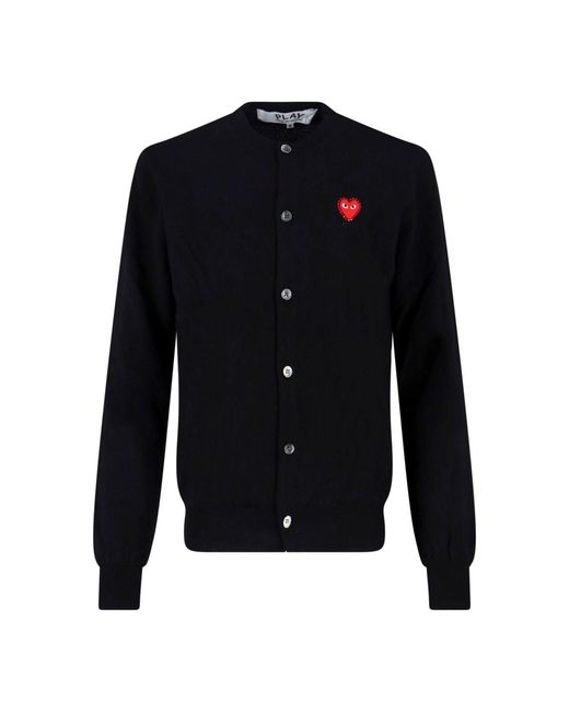 COMME DES GARÇONS PLAY Blue Logo Cardigan