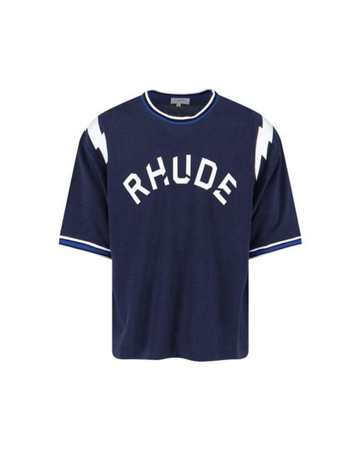 Rhude Blue 'Ranger Lightning Bolt' T-Shirt for men