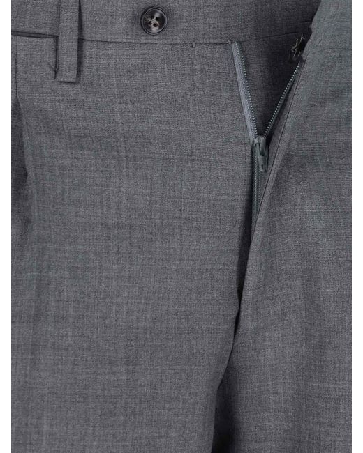 Kiton Gray Double-Breasted Suit for men