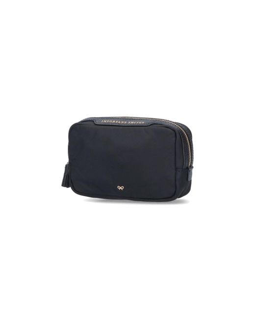 Pouch "Important Things" di Anya Hindmarch in Black