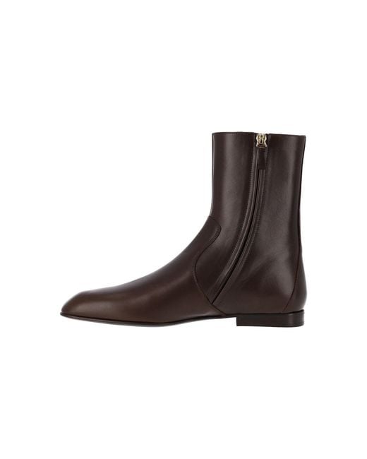 Khaite Brown Ankle Boots "Colt"