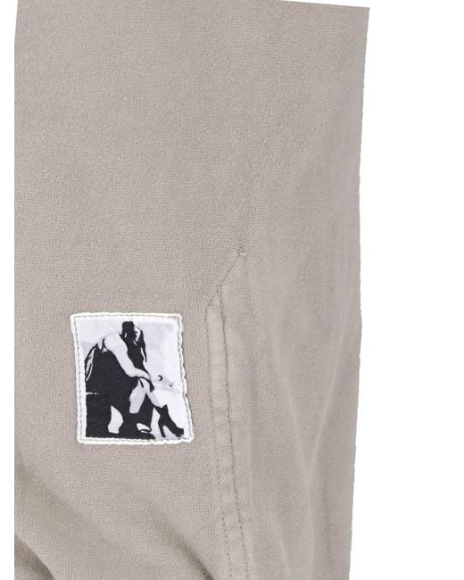 Rick Owens Gray Zip Hoodie "Mountain" for men