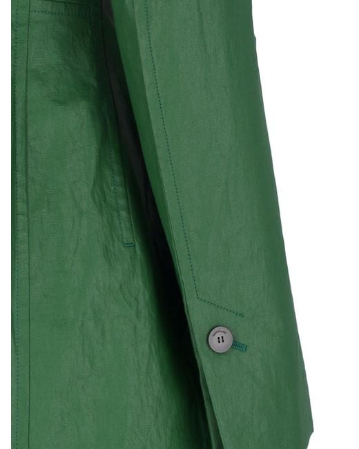 Ferragamo Green Cut-out Detail Coat
