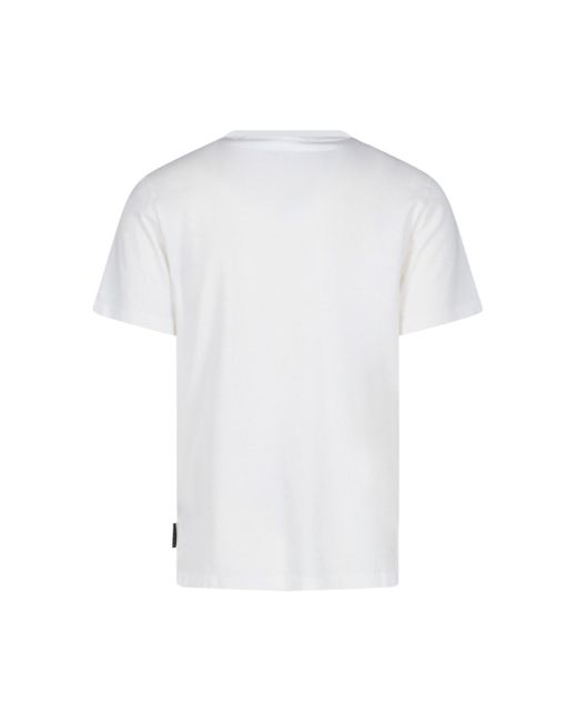 T-Shirt Logo di Moose Knuckles in White da Uomo
