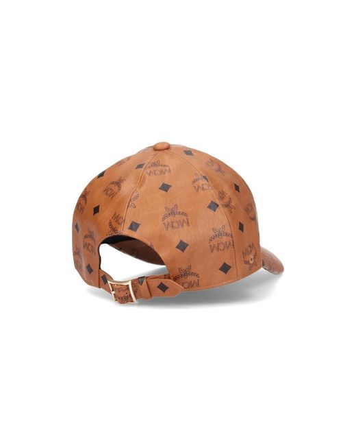 Cappello Baseball Logo di MCM in Brown da Uomo