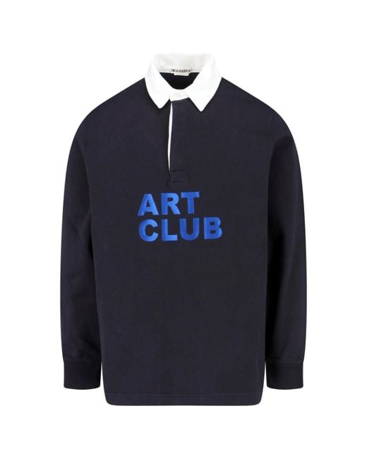 J.W. Anderson Blue 'Art Club' Rugby Jersey for men