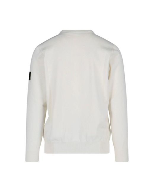 Stone Island White Sweater "510053 Soft" for men