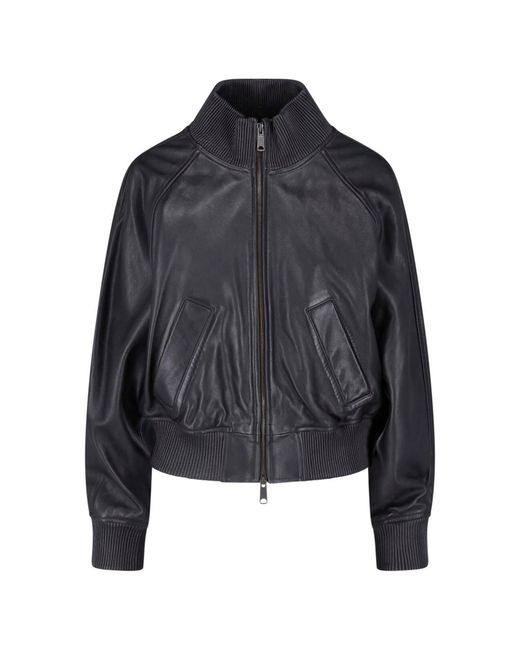 Polo Ralph Lauren Black Sheep Leather Bomber Jacket