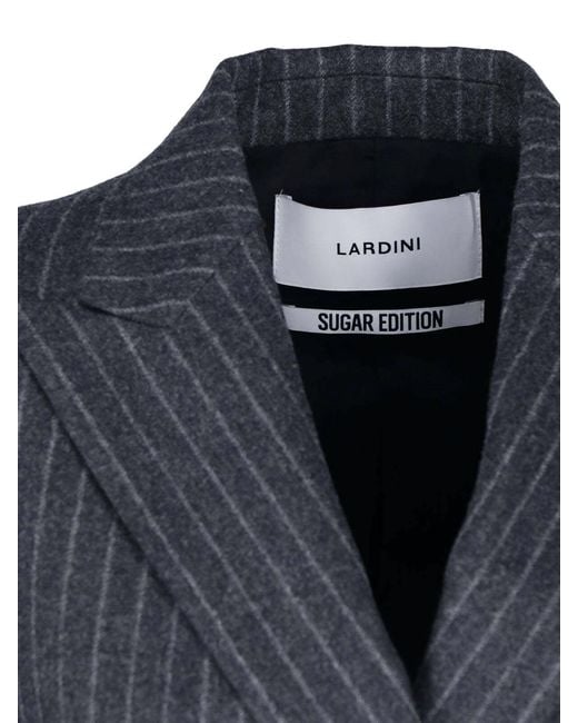 Lardini Blue Double-Breasted Wool Blazer
