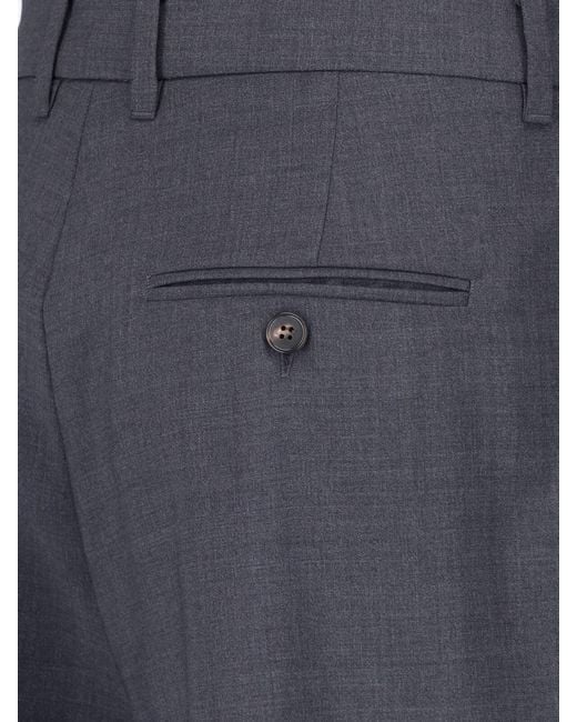 Max Mara Blue Virgin Wool Trousers