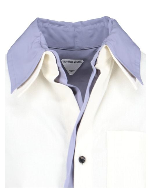 Bottega Veneta White Double-layer Shirt