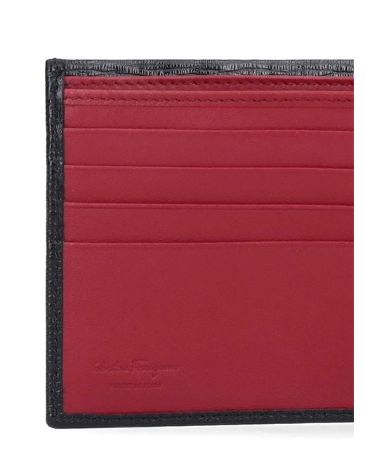 Ferragamo Black Calf Leather Wallet for men