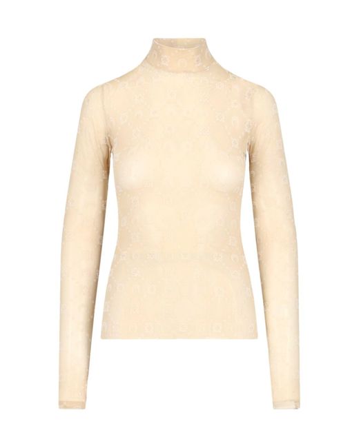 Marine Serre Top Mesh Monogram in Natural | Lyst