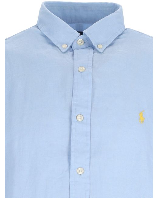 Polo Ralph Lauren Blue Logo Shirt for men