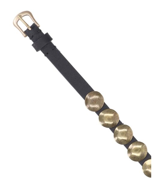 Golden Goose Deluxe Brand Black Trinidad-Tone Studded Leather Belt