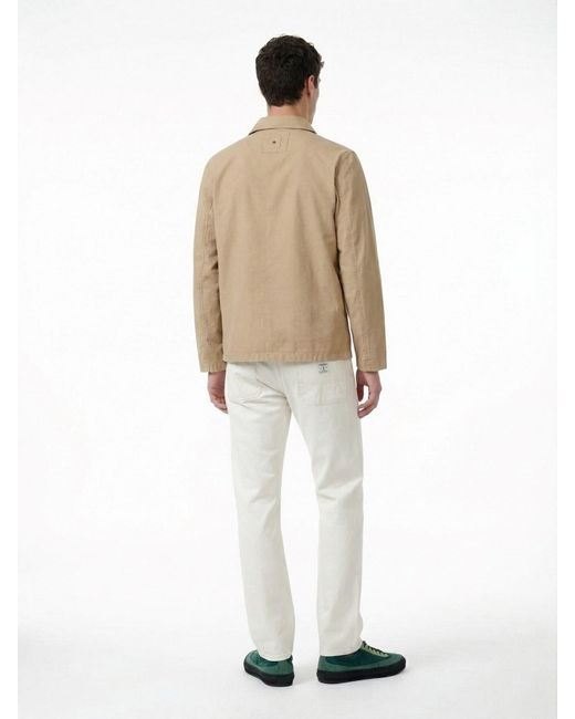 White Sand Natural Button Jacket for men