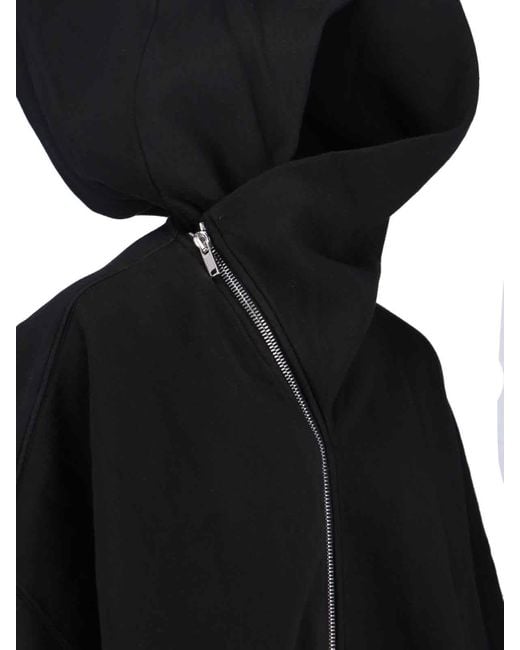 Maxi Felpa Zip di Rick Owens in Blue
